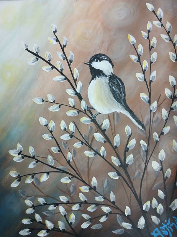 Paint Nite: Chickadee Radiance